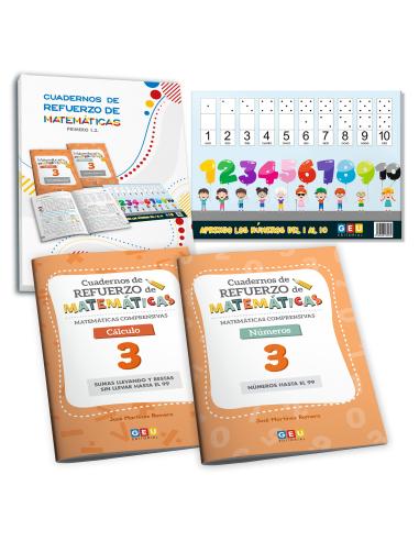 Pack cuadernos de refuerzo de matemáticas, Primero 1.3