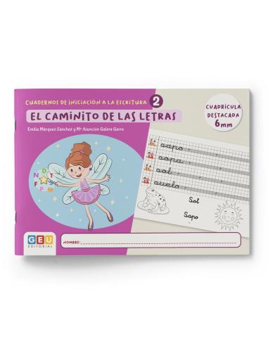 El caminito de las letras · Cuaderno 2 · Cuadrícula destacada 6 mm